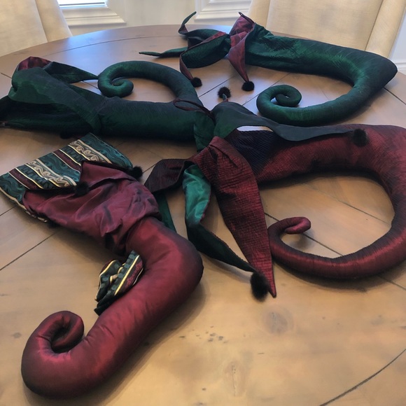 100% SILK & GENUINE MINK CHRISTMAS STOCKINGS WHIMSICAL VICTORIAN SET 4 - Picture 10 of 10